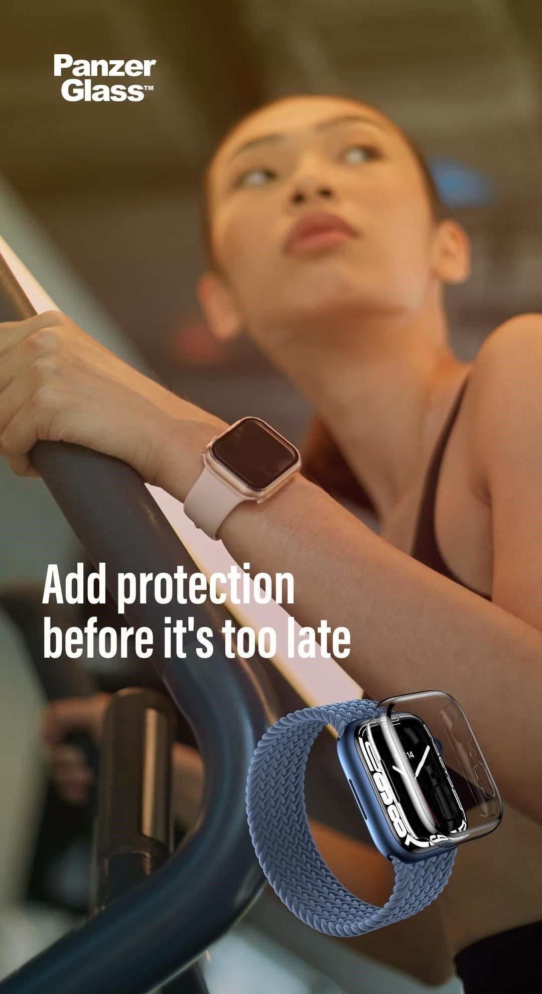 PanzerGlass® Screen Protection Full Body Apple Watch Series 9 | 8 | 7 | 41mm | Transparent